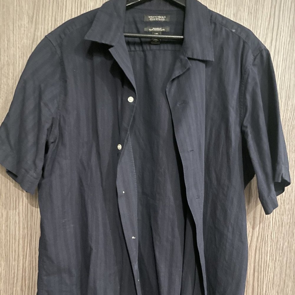 Banana Republic - Navy Short Sleeve Shirt - XL